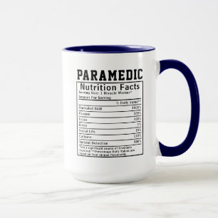 Taza Funny Nutrición Paramédica Hechos de los trabajado