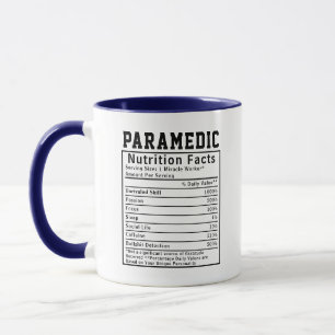 Taza Funny Nutrición Paramédica Hechos de los trabajado