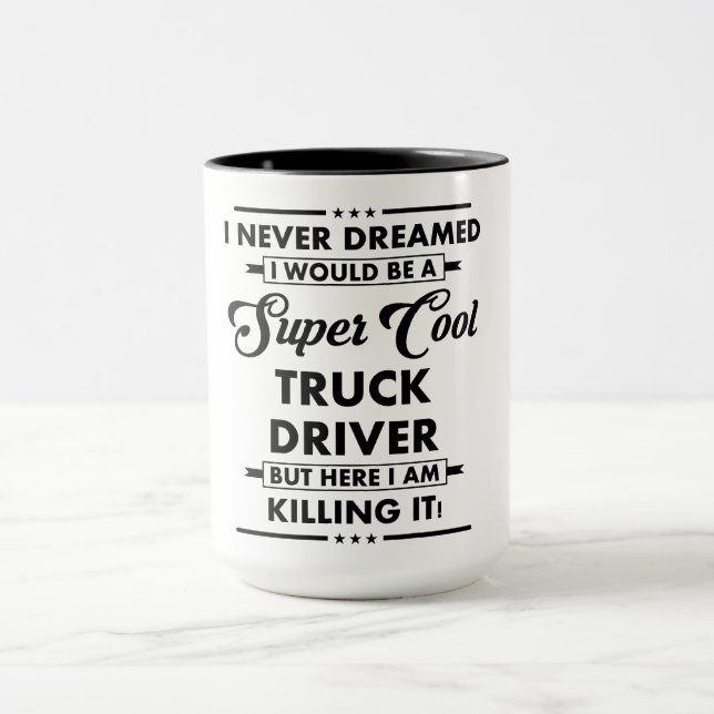 Taza Funny Occupation/Profession Super Cool Driver (Centro)