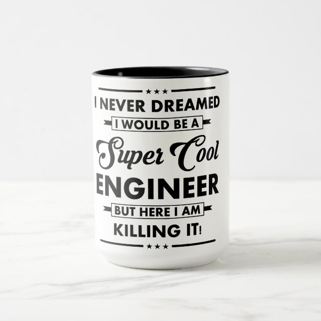 Taza Funny Occupation/Profession Super Cool Engineer (Centro)