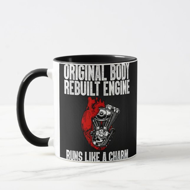 Taza Funny Open Heart Surgery Recuperación Survivor Reg (Izquierda)