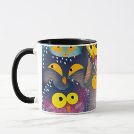 Taza "Funny Owl Mug WrWrap - Hermoso y gracioso Mug de