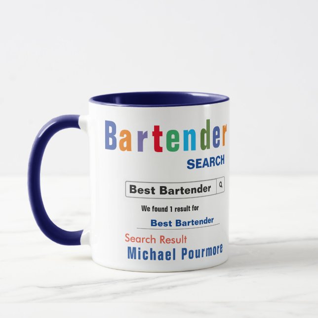 Taza Funny Personalizado Best Bartender Mug (Izquierda)