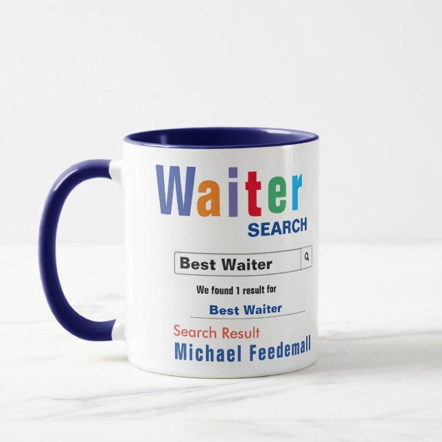 Taza Funny Personalizado Best Waiter Mug (Izquierda)