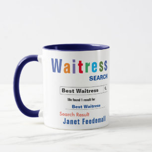 Taza Funny Personalizado Best Waitress Mug