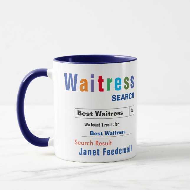 Taza Funny Personalizado Best Waitress Mug (Izquierda)