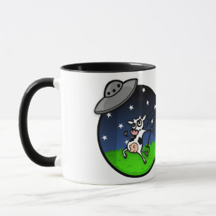 TAZA FUNNY PERSONALIZADO COW ALIEN SECDUCTOR RINGER MUG