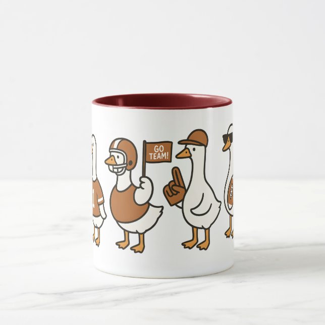Taza Funny Personalizado Goose Football Mug - Regalo de (Centro)