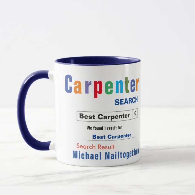 Taza Funny Personalizado Mejor Carpintero Mug (Izquierda)