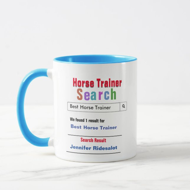 Taza Funny Personalizado Mejor entrenador de caballos M (Izquierda)