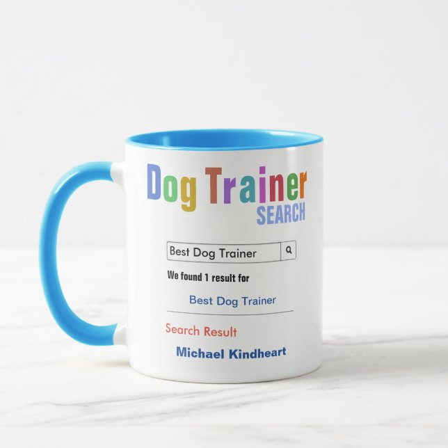 Taza Funny Personalizado Mejor entrenador de perros Mug (Izquierda)