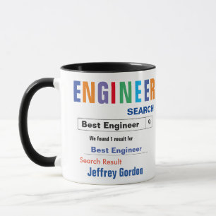 Taza Funny Personalizado Mejor Ingeniero Regalo Mug