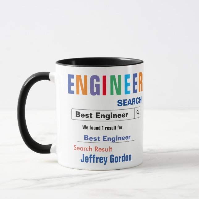 Taza Funny Personalizado Mejor Ingeniero Regalo Mug (Izquierda)