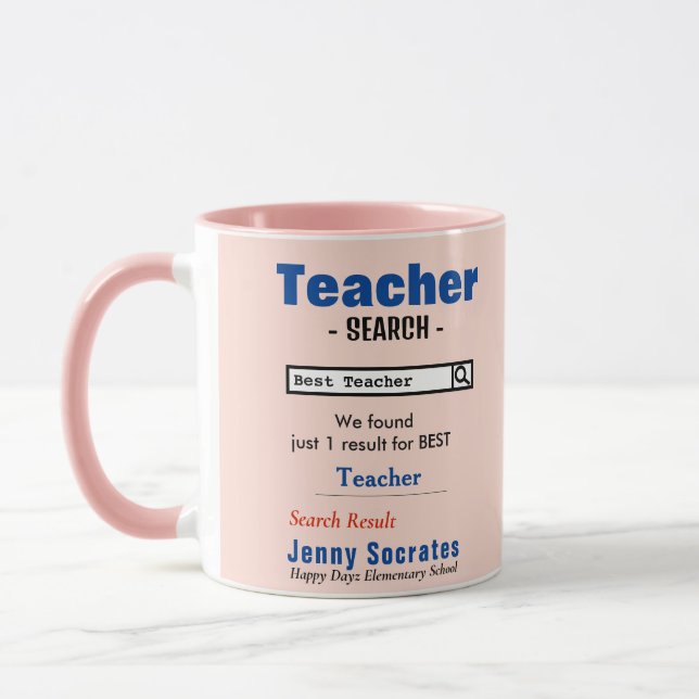 Taza Funny Personalizado mejor profesor Mug (Izquierda)