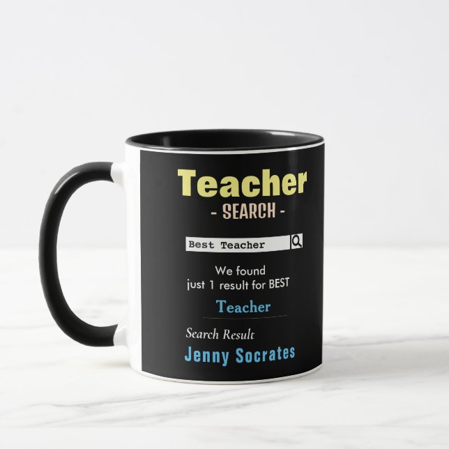 Taza Funny Personalizado mejor profesor Mug (Izquierda)