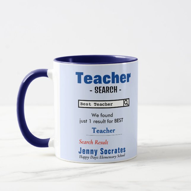 Taza Funny Personalizado mejor profesor Mug (Izquierda)