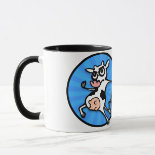 TAZA FUNNY PERSONALIZADO VACA BLANCO Y NEGRO MUG