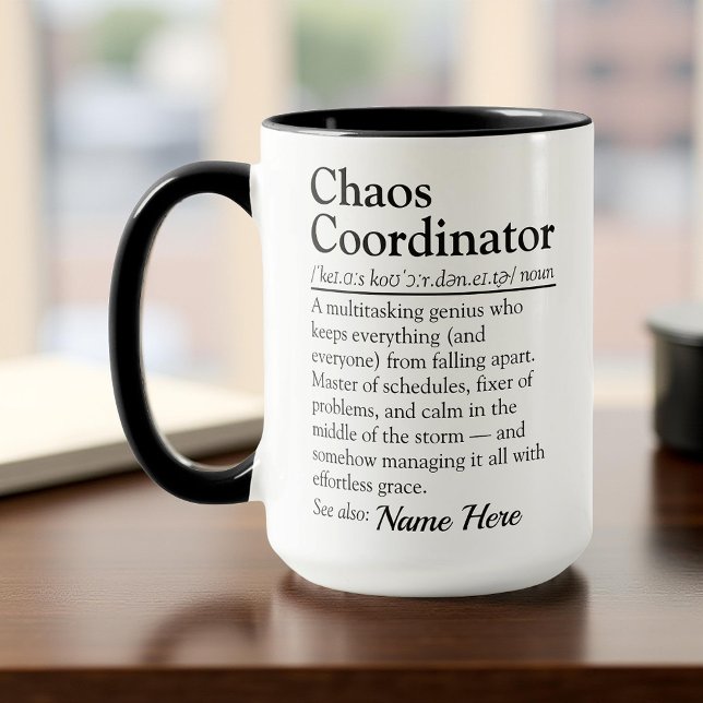 Taza Funny Personalized Chaos Coordinator Appreciation (Subido por el creador)