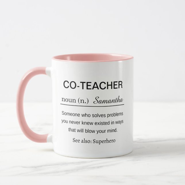 Taza Funny Personalized Co-Teacher Definition (Izquierda)