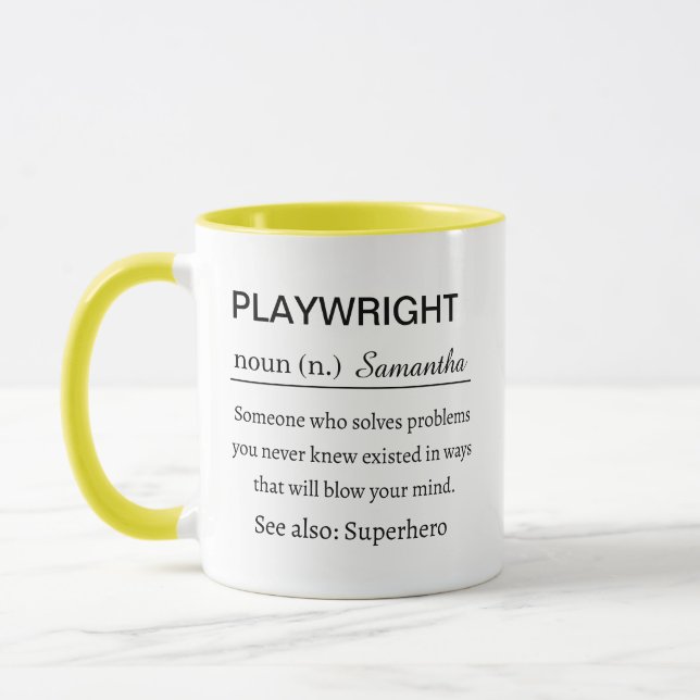 Taza Funny Personalized Playwright Definition (Izquierda)