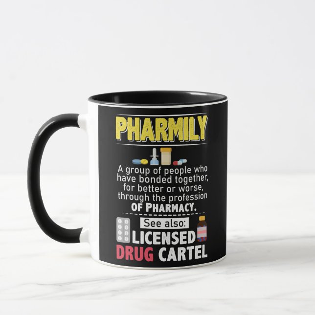 Taza Funny Pharmacy Technician Pharmacist Jokes  (Izquierda)
