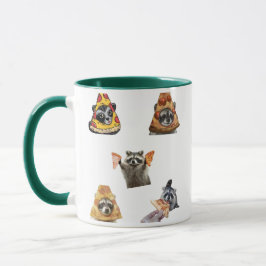 Taza Funny Pizza Raccoon Set For Meme Lovers Mug