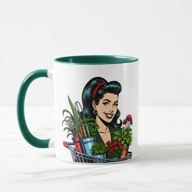 Taza Funny Plant Pun | El verde es el nuevo negro (Izquierda)