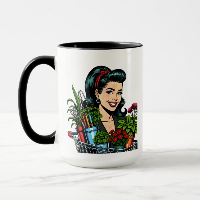 Taza Funny Plant Pun | El verde es el nuevo negro (Izquierda)
