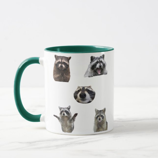 Taza Funny Raccoon Meme Mug for Memes Lovers Mug Gift (Izquierda)