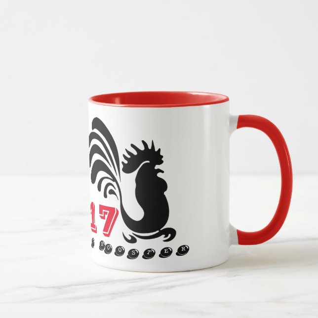 Taza Funny Roosters Chinese New Year 2017 Mug 2 (Derecha)