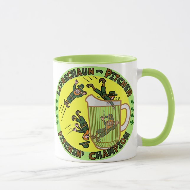 Taza Funny Saint Patrick's Day Leprechaun Pitcher (Derecha)