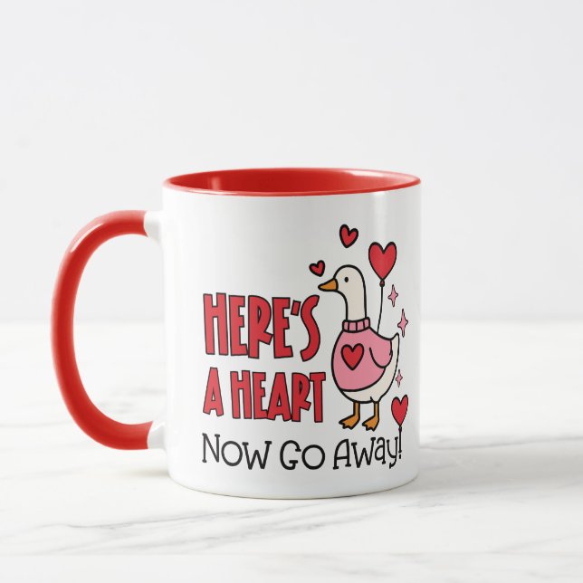 Taza Funny Sarcastic Goose Valentine's Day (Izquierda)