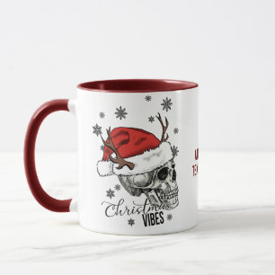 Taza Funny Skeleton Navidades ELF Spookone Vibes Xmas R