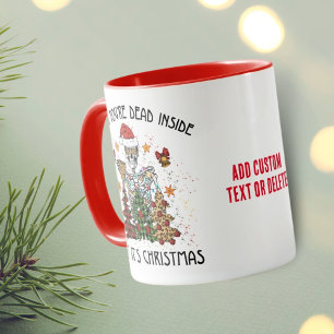Taza Funny Skeleton Spooky Vibes Skull Head Navidades