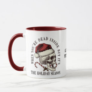 Taza Funny Skeleton Vibes Head Xmas Fiestas Navidades R
