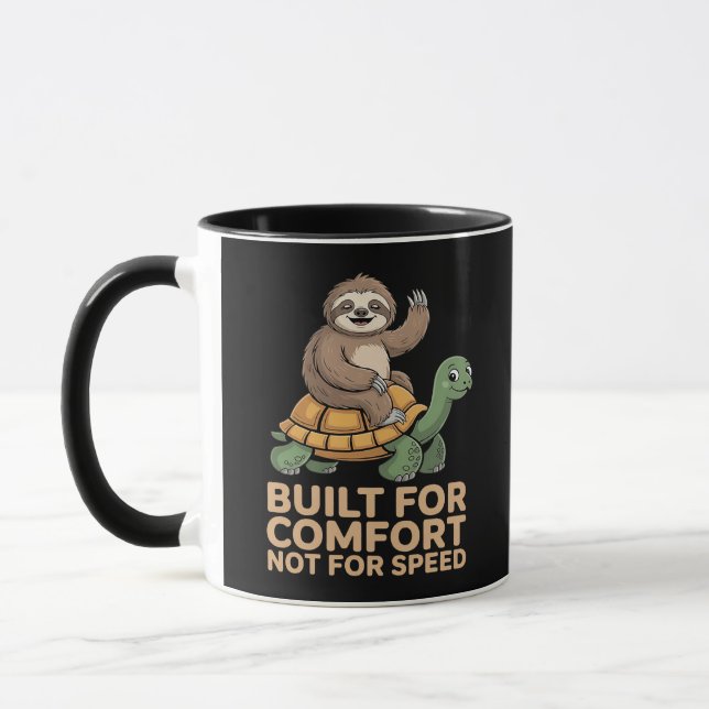 Taza Funny Sloth Riding Turtle (Izquierda)