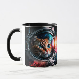 Taza Funny Space Cat Astronauta Kitty Galaxy Universe