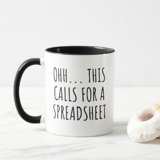 Taza Funny Spreadsheet Mug Sarcastic Office Gift