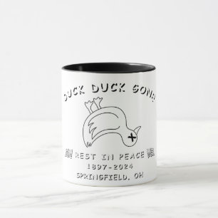 TAZA FUNNY SPRINGFIELD OHIO DUCK DUCK GONE COFFEE MUG