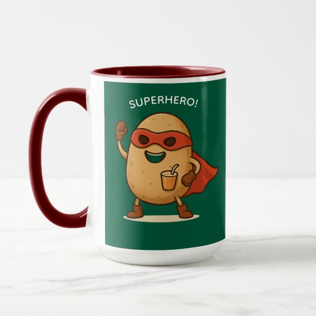 Taza Funny Superhero Potato Cartoon Graphic Combo Mug (Izquierda)