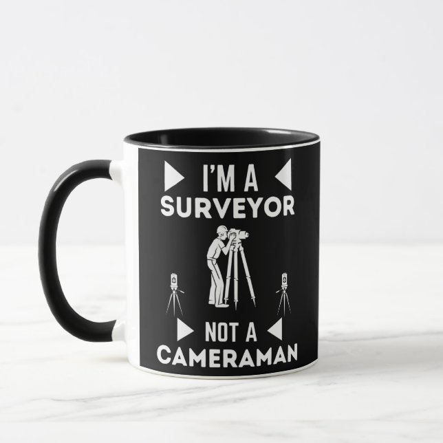Taza Funny Surveyor Saying Cool Land surveying design (Izquierda)