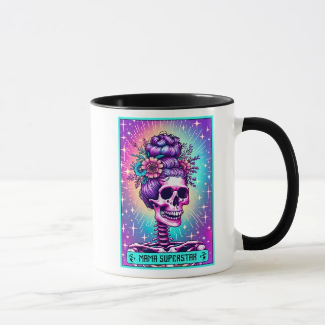 Taza Funny Tarot Card/Mother's Day/Mama Superstar (Derecha)