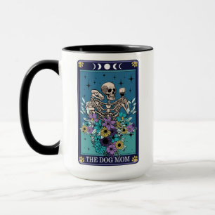Taza Funny Tarot El Esqueleto De La Tarjeta Madre Perro