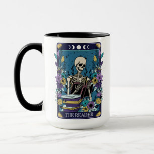 Taza Funny Tarot La Tarjeta Lector Skeleton