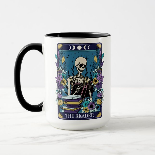 Taza Funny Tarot La Tarjeta Lector Skeleton (Izquierda)