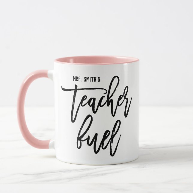 Taza Funny Teacher Fuel Personalizado (Izquierda)