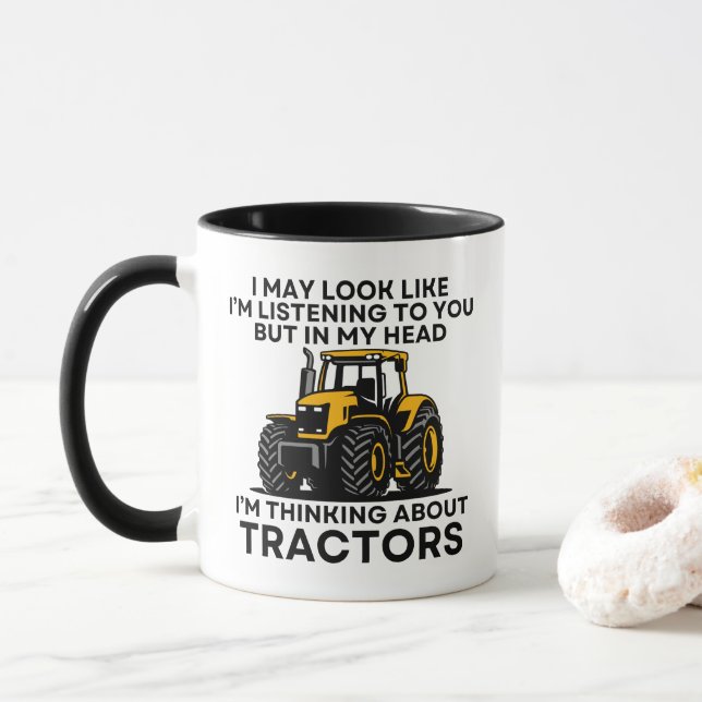Taza Funny Tractor Mug Farmer Gift Tractor Lover (Con donut)