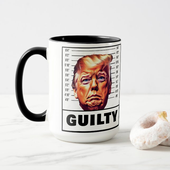 Taza Funny Trump culpable (Con donut)