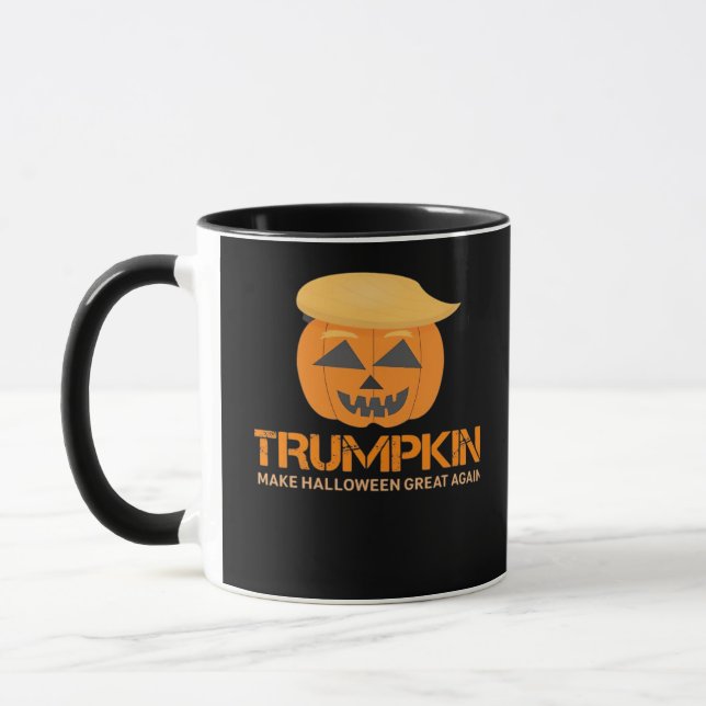 Taza Funny Trumpkin de Halloween - Haz de Halloween un  (Izquierda)