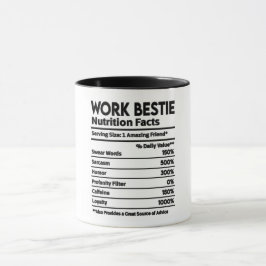 Taza Funny Work Bestie Nutrition Hacts